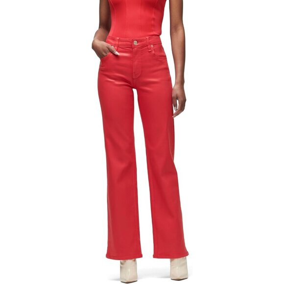 Womens Rosie High-Rise Wide Leg Jeans Cotton Modal Zipper Pockets